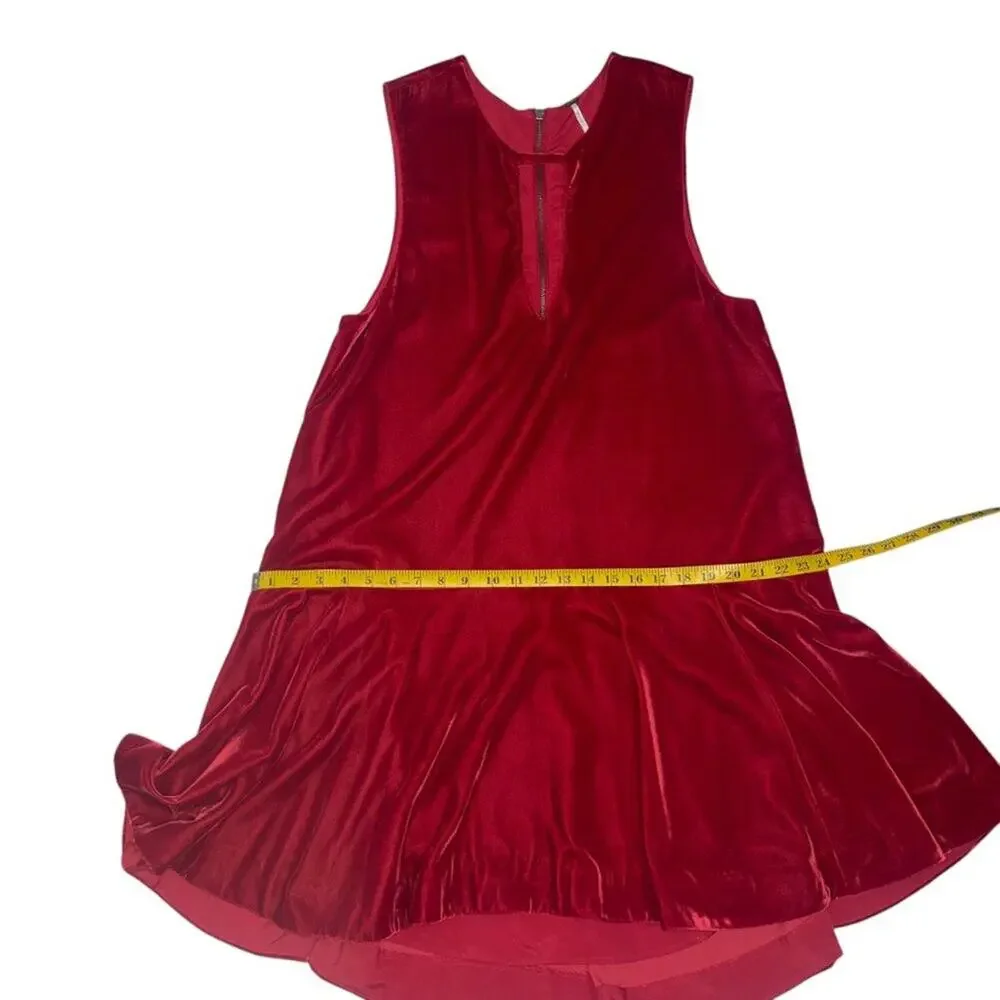 Free People Women L Dress‎ Drop Waist Velvet Romantic Feminine Formal  Wedding